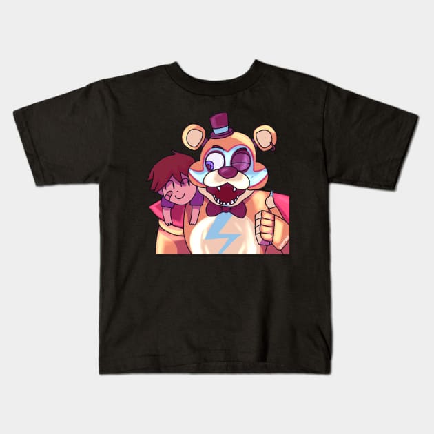 Superstar Freddy Kids T-Shirt by jellyurchin